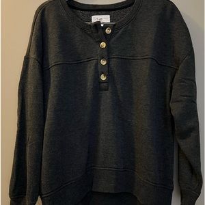 Lou & Grey Black Sweatshirt Petite XXLP